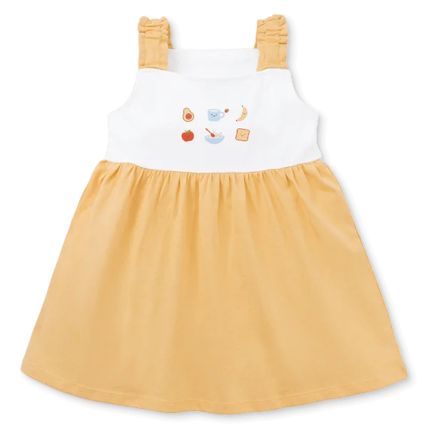 Đầm bé gái Animo Easy LU0825069 (1-4Y,Kem-vàng,TT01)