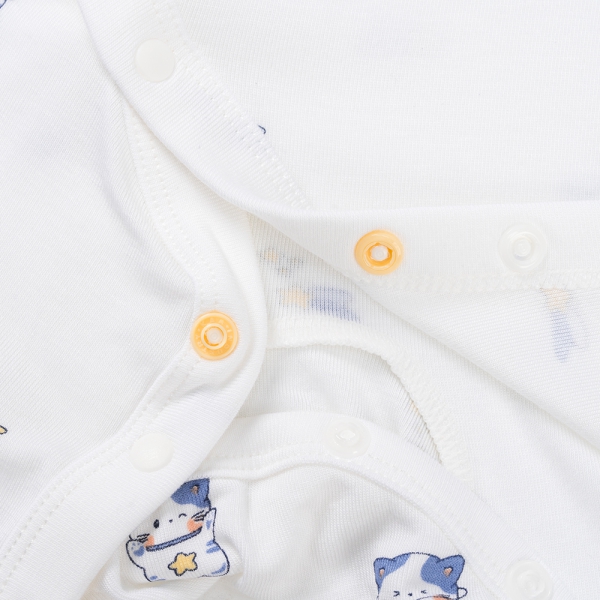 Set 2 Bodysuit kháng khuẩn Modal đùi Animo VD0825018 (0-12M,Biển-xám,NN06)