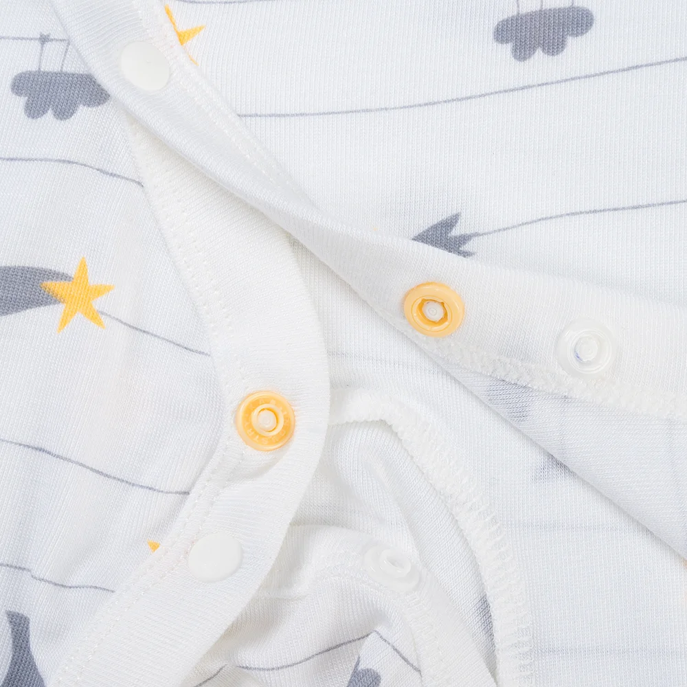 Set 2 Bodysuit kháng khuẩn Modal đùi Animo VD0825015 (0-12M,Biển-xám,NN06)