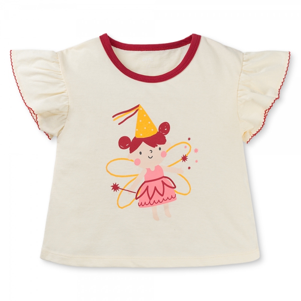 Bộ bé gái ngắn Animo Easy LU1125022 (1-4Y,Kem-đô,TT08)