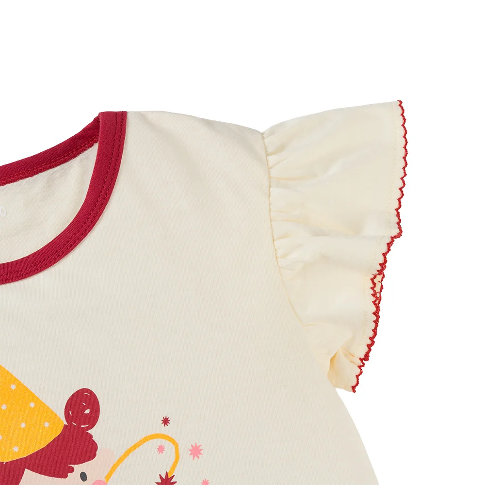 Bộ bé gái ngắn Animo Easy LU1125022 (1-4Y,Kem-đô,TT08)