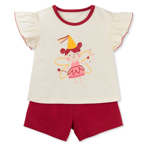 Bộ bé gái ngắn Animo Easy LU1125022 (1-4Y,Kem-đô,TT08)