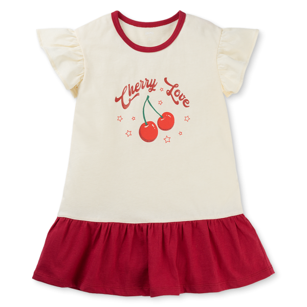 Đầm bé gái Animo Easy LU1125021 (1-4Y,Kem-đô,TT02)