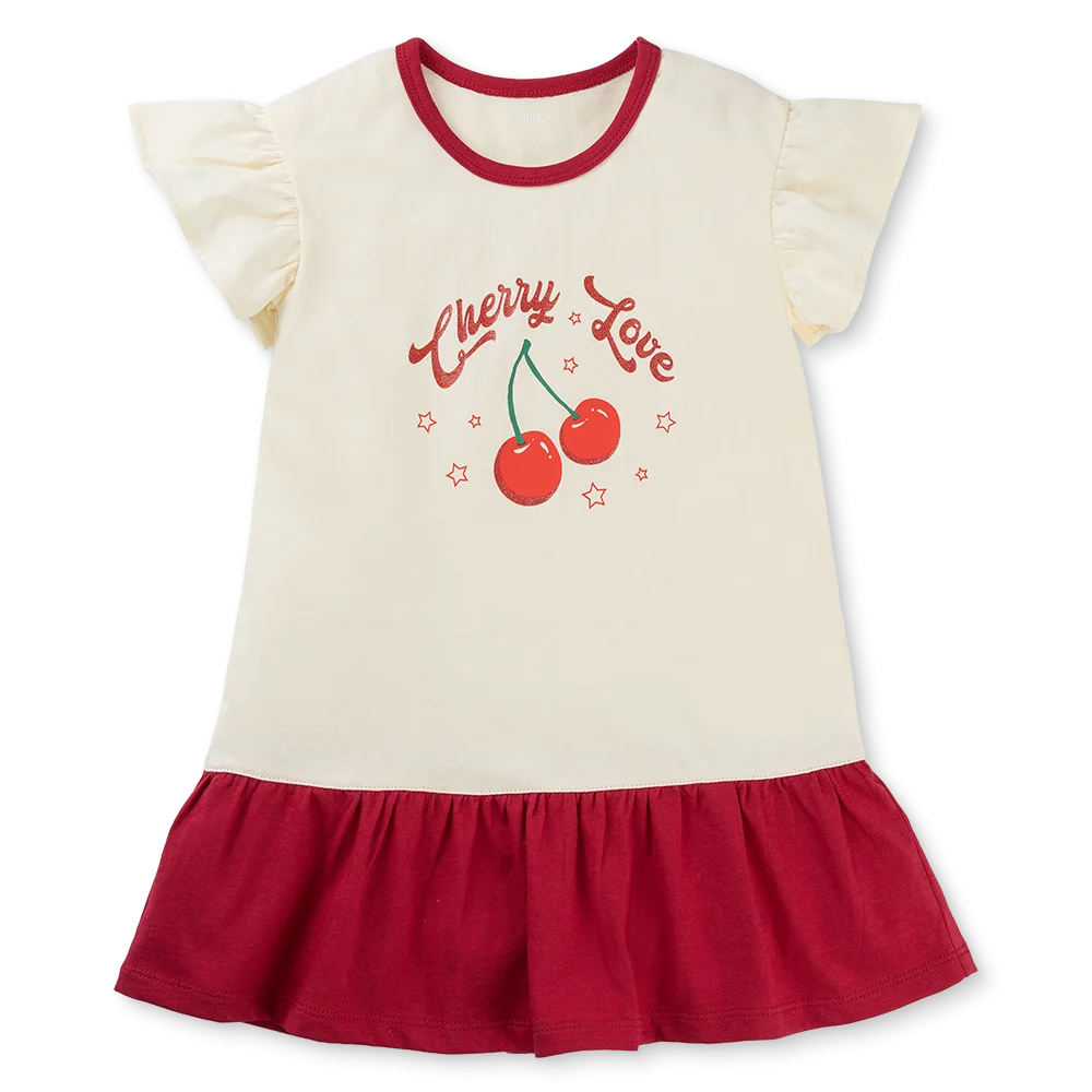 Đầm bé gái Animo Easy LU1125021 (1-4Y,Kem-đô,TT02)