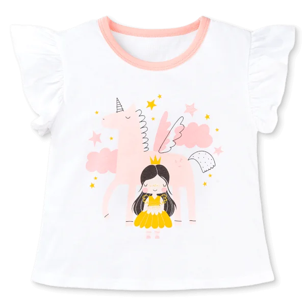 Bộ bé gái ngắn Animo Easy LU0925065 (1-4Y,Trắng-hồng,TT02)