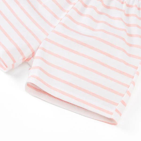 Bộ bé gái ngắn Animo Easy TX0825077 (1-4Y,Trắng-hồng,TT07)