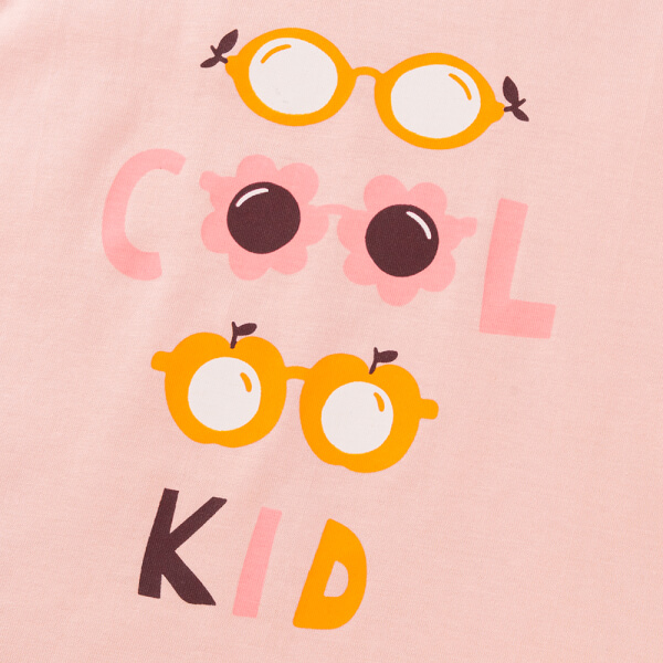 Bộ bé gái ngắn Animo Easy TX0825077 (1-4Y,Trắng-hồng,TT07)