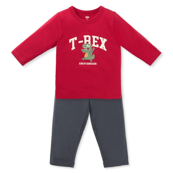 Bộ bé trai dài Animo Easy HN1125050 (1-4Y,Đỏ-xám)