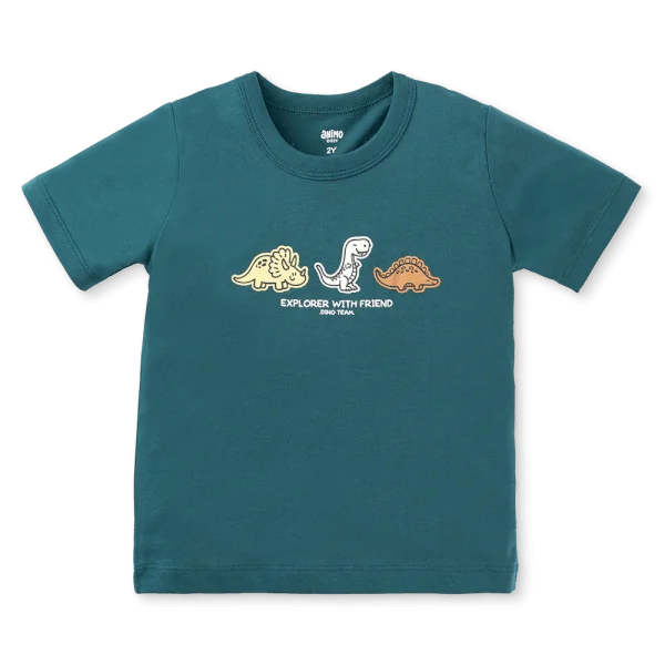 Bộ bé trai ngắn Animo Easy HN1125048 (1-4Y,Lá-kem)