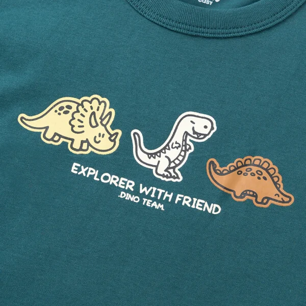 Bộ bé trai ngắn Animo Easy HN1125048 (1-4Y,Lá-kem)