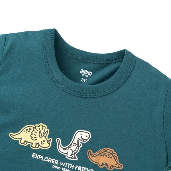 Bộ bé trai ngắn Animo Easy HN1125048 (1-4Y,Lá-kem)