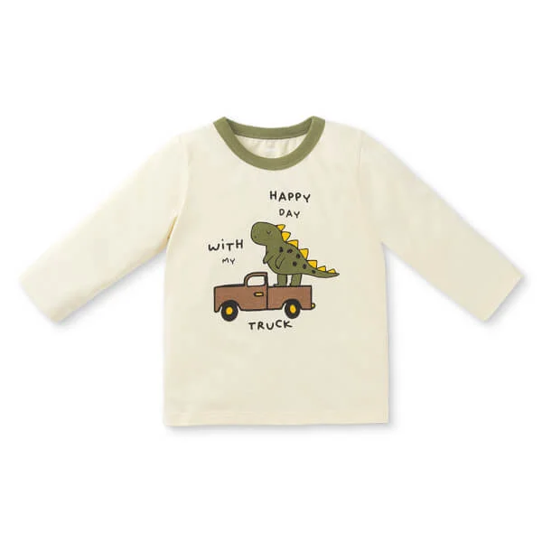 Bộ bé trai dài Animo Easy HN1025009 (1-4Y,Kem-lá, NN02)