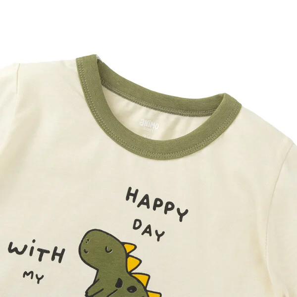 Bộ bé trai dài Animo Easy HN1025009 (1-4Y,Kem-lá, NN02)