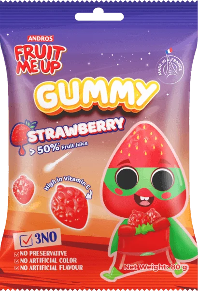 FRUIT ME UP KẸO DẺO VỊ DÂU TÚI 80G