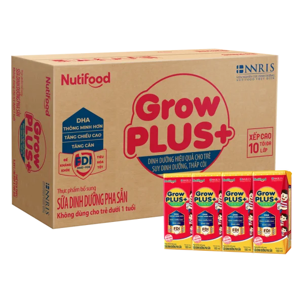 SPDDPS GrowPLUS+ Đỏ 180ml (lốc 4 hộp) - Thùng