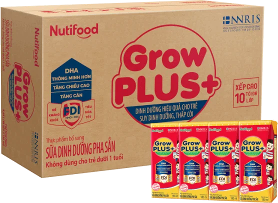 SPDDPS GrowPLUS+ Đỏ 180ml (lốc 4 hộp) - Thùng