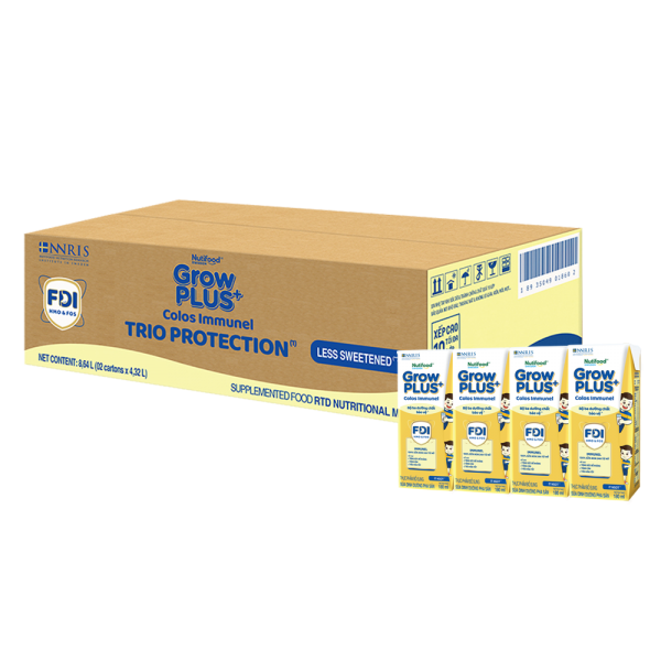 Thực phẩm bổ sung sữa dinh dưỡng pha sẵn GrowPLUS+ Colos Immunel, 4x180ml (trên 1 tuổi) - Thùng
