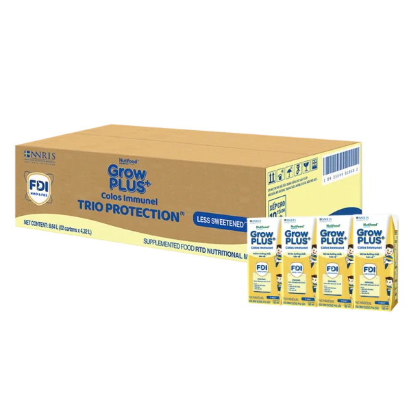 Combo 3 Thùng Sữa dinh dưỡng pha sẵn GrowPLUS+ Colos Immunel 180ml, lốc 4 hộp (Từ 1 tuổi)