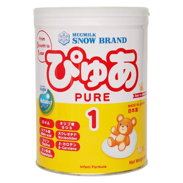 Sản phẩm dinh dưỡng công thức Megmilk Snow Brand Pure 1 (Dành cho trẻ từ 0 - 12 tháng tuổi) 820g