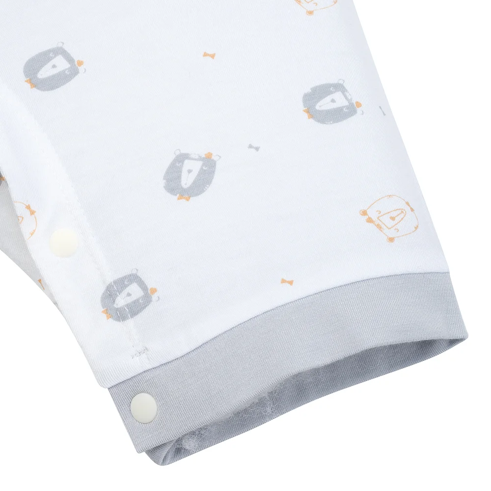 Set 2 Bodysuit kháng khuẩn Modal đùi Animo BMC0925011 (0-12M, Xám-trắng, TT06)