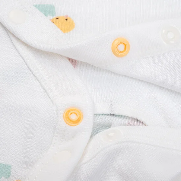 Set 2 Bodysuit kháng khuẩn Modal đùi Animo VD0825019 (0-12M, Hồng-trắng, NN05)