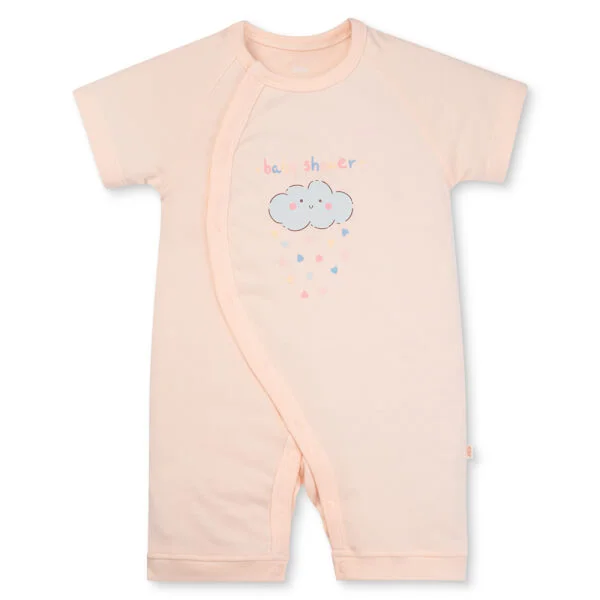 Set 2 Bodysuit kháng khuẩn Modal đùi Animo VD0825019 (0-12M, Hồng-trắng, NN05)