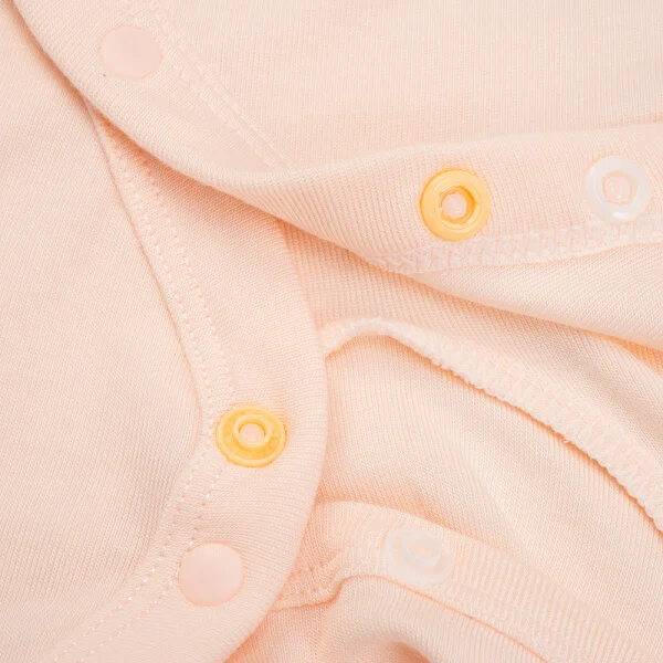 Set 2 Bodysuit kháng khuẩn Modal đùi Animo VD0825019 (0-12M, Hồng-trắng, NN05)