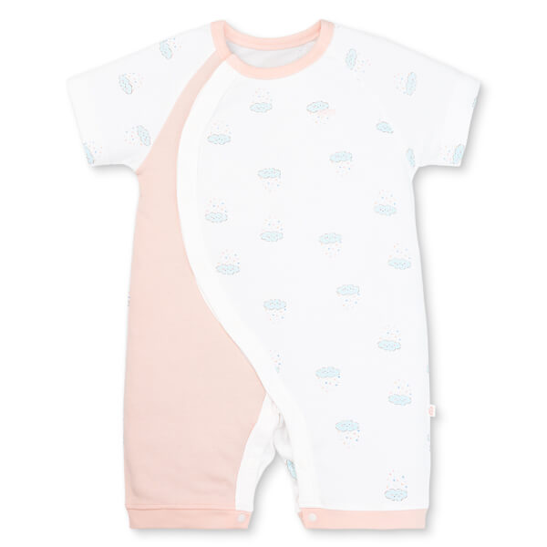Set 2 Bodysuit kháng khuẩn Modal đùi Animo VD0825016 (0-12M, Hồng-trắng, NN05)
