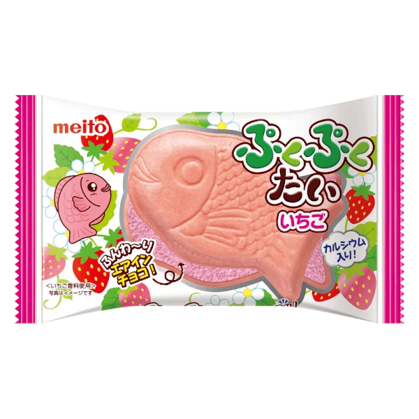 Bánh xốp cá Meito nhân kem dâu