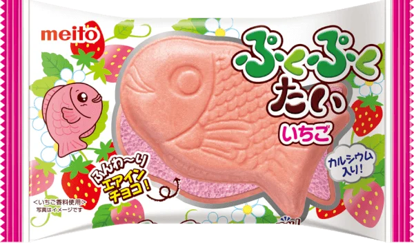 Bánh xốp cá Meito nhân kem dâu