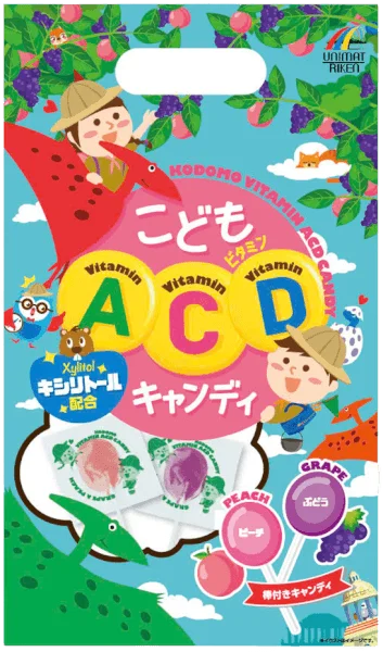 Kẹo mút Unimat Riken bố sung vitamin E, C, D