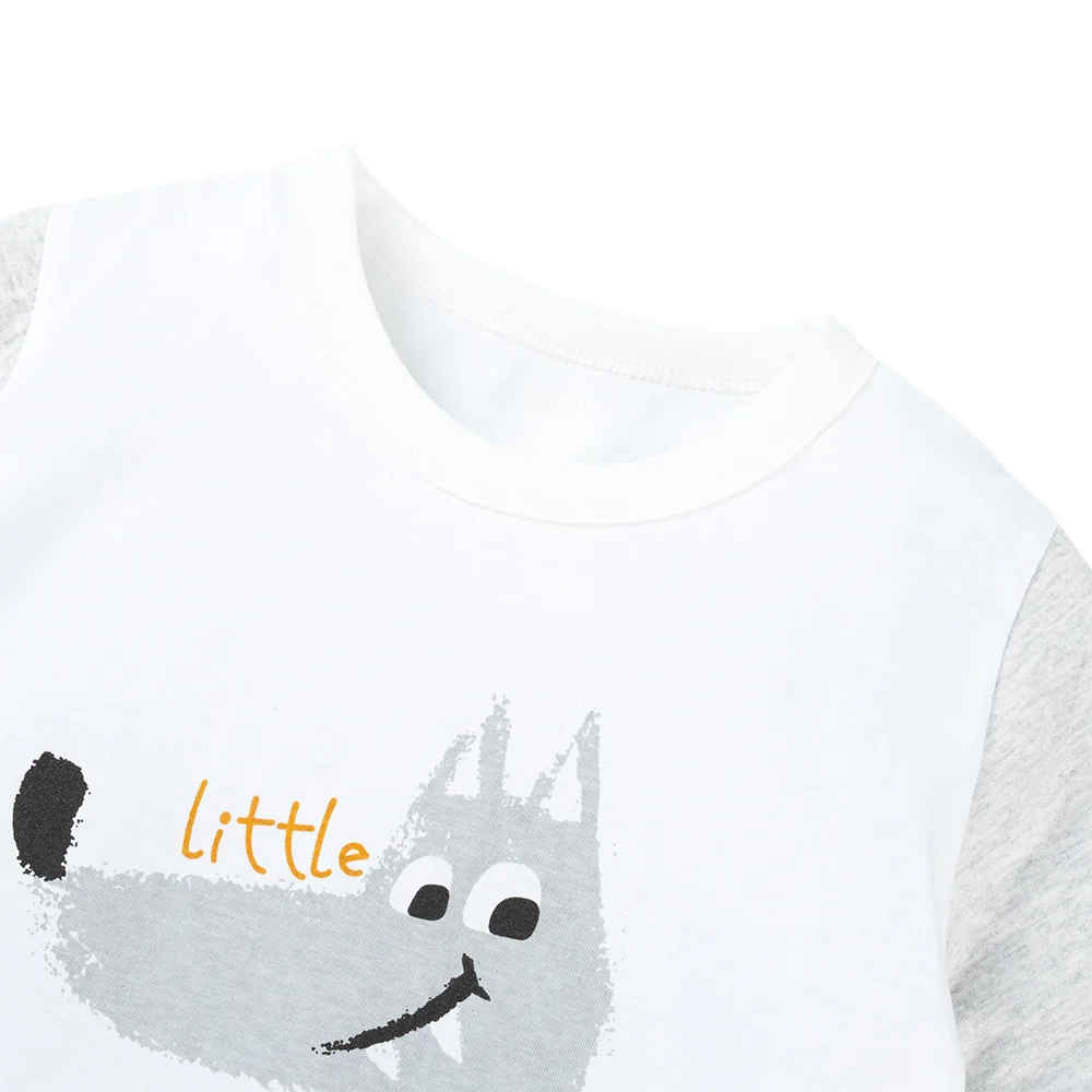 Bộ bé trai dài Animo Easy HN1025036 (1-4Y,Trắng-xám)