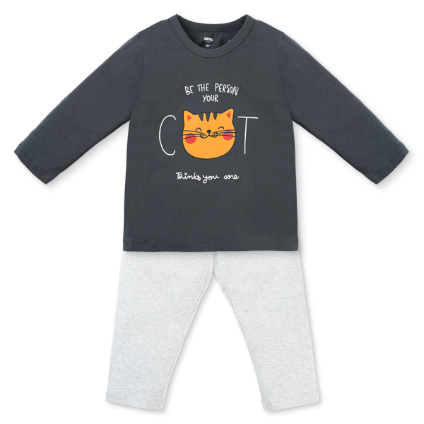 Bộ bé trai dài Animo Easy HN1025035 (1-4Y,Xám-xám)