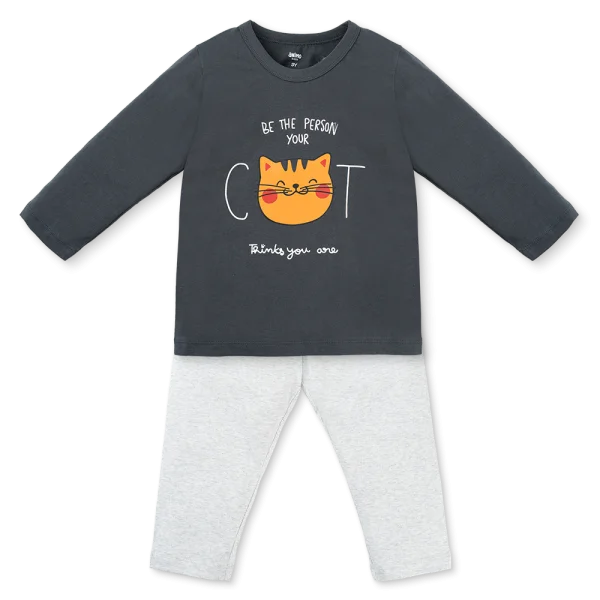 Bộ bé trai dài Animo Easy HN1025035 (1-4Y,Xám-xám)