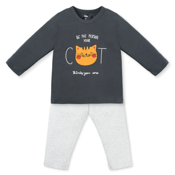 Bộ bé trai dài Animo Easy HN1025035 (1-4Y,Xám-xám)