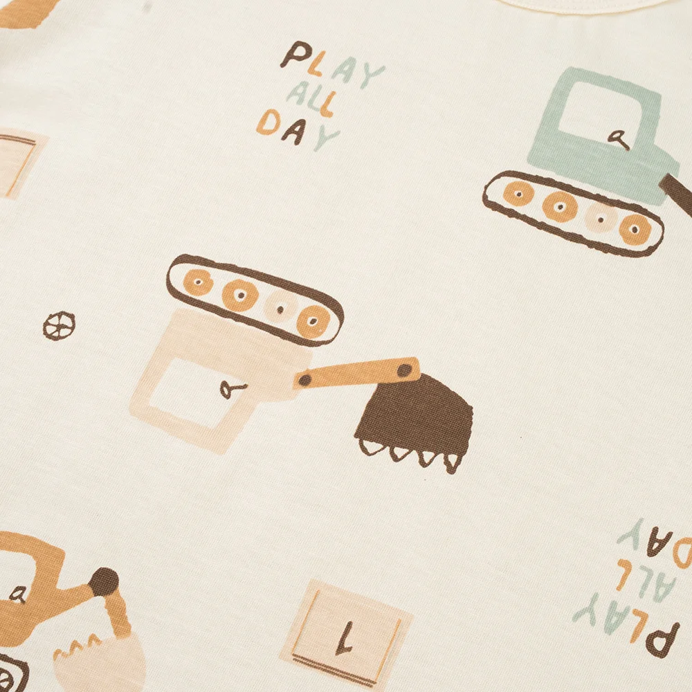 Bộ bé trai ngắn Animo Easy HN1025006 (1-4Y,Kem-lá, NN04)