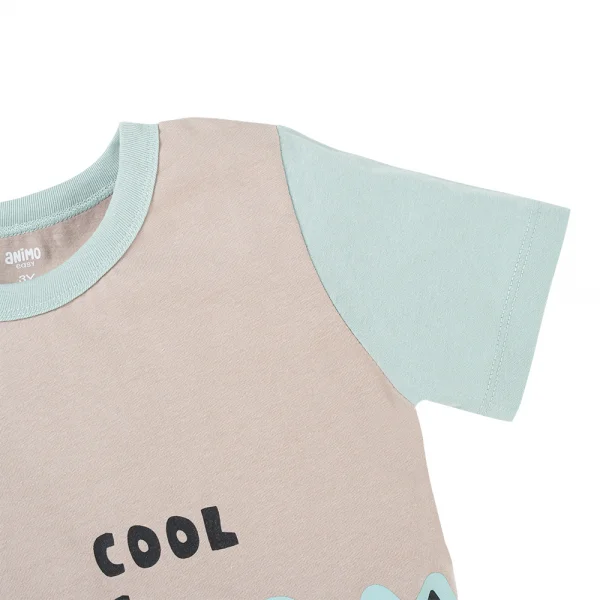 Bộ bé trai ngắn Animo Easy HN1025005 (1-4Y,Xám, NN02)