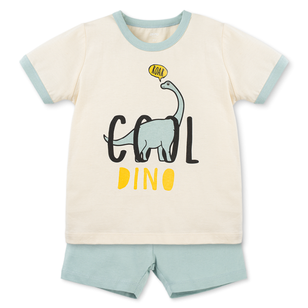 Bộ bé trai ngắn Animo Easy HN1025002 (1-4Y,Kem-lá, NN02)