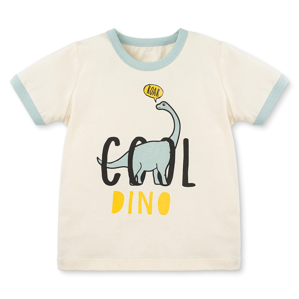 Bộ bé trai ngắn Animo Easy HN1025002 (1-4Y,Kem-lá, NN02)