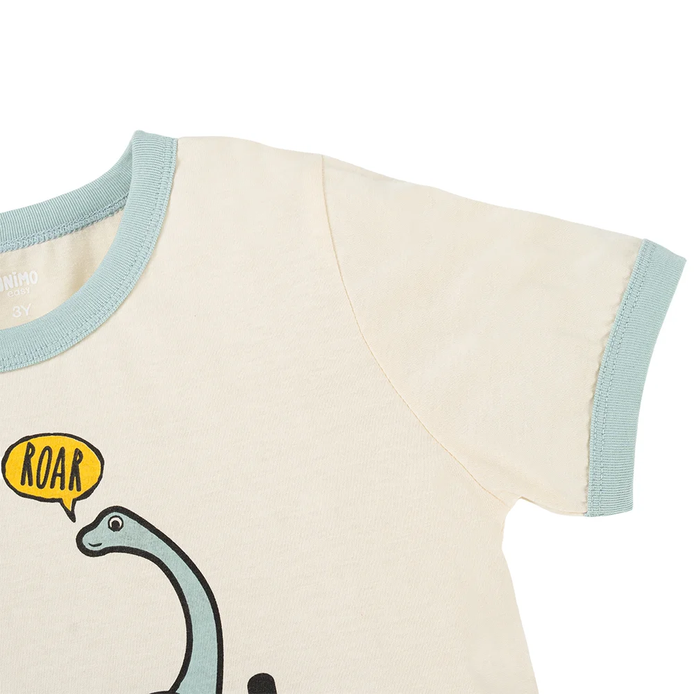 Bộ bé trai ngắn Animo Easy HN1025002 (1-4Y,Kem-lá, NN02)