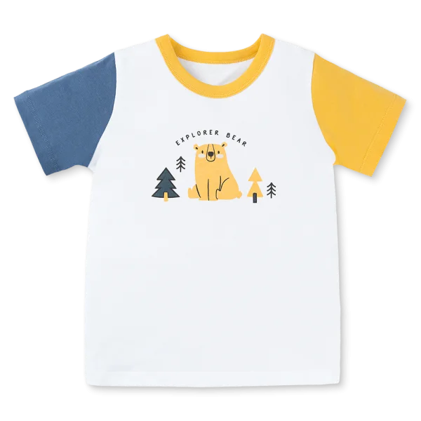 Bộ bé trai ngắn Animo Easy HN0925063 (1-4Y,Trắng-dương, NN01)