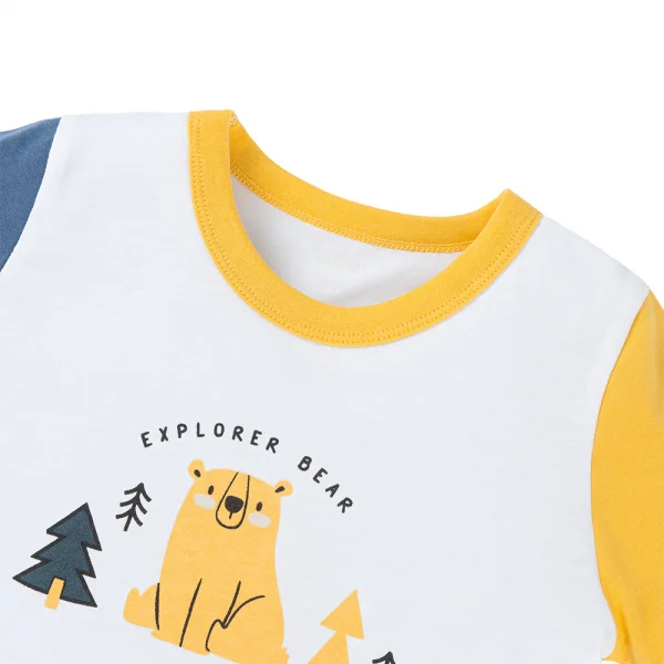 Bộ bé trai ngắn Animo Easy HN0925063 (1-4Y,Trắng-dương, NN01)