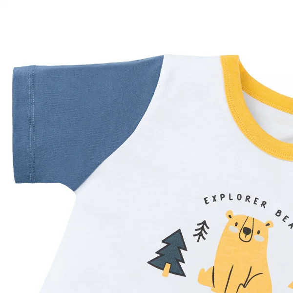 Bộ bé trai ngắn Animo Easy HN0925063 (1-4Y,Trắng-dương, NN01)