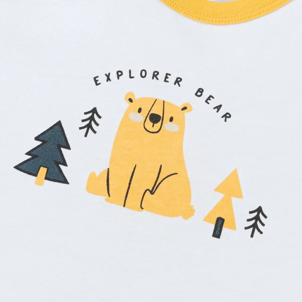 Bộ bé trai ngắn Animo Easy HN0925063 (1-4Y,Trắng-dương, NN01)