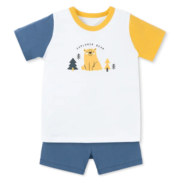 Bộ bé trai ngắn Animo Easy HN0925063 (1-4Y,Trắng-dương, NN01)