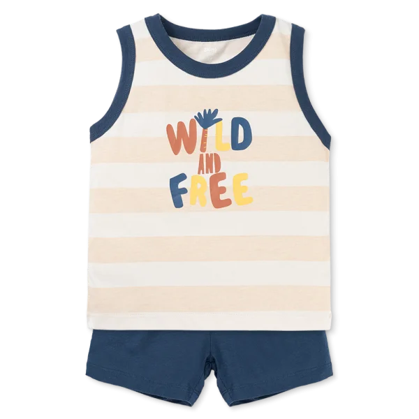 Bộ sát nách bé trai Animo Easy HN0925057 (1-4Y,Be-dương, NN07)