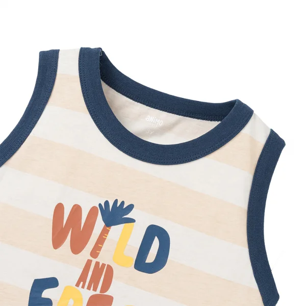 Bộ sát nách bé trai Animo Easy HN0925057 (1-4Y,Be-dương, NN07)