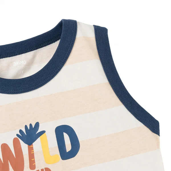 Bộ sát nách bé trai Animo Easy HN0925057 (1-4Y,Be-dương, NN07)