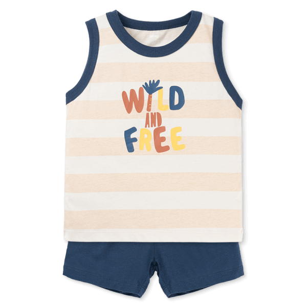 Bộ sát nách bé trai Animo Easy HN0925057 (1-4Y,Be-dương, NN07)