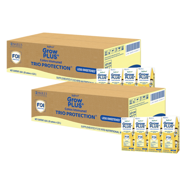 Combo 2 thùng Thực phẩm bổ sung sữa dinh dưỡng pha sẵn GrowPLUS+ Colos Immunel, 4x180ml (trên 1 tuổi) - Thùng